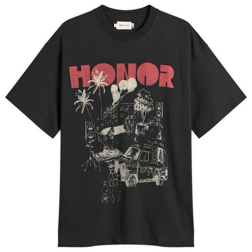 T-shirt Honor The Gift Honor the Gift Block Party Graphic T-Shirt, Size Large Svart | HTG250243-BLK