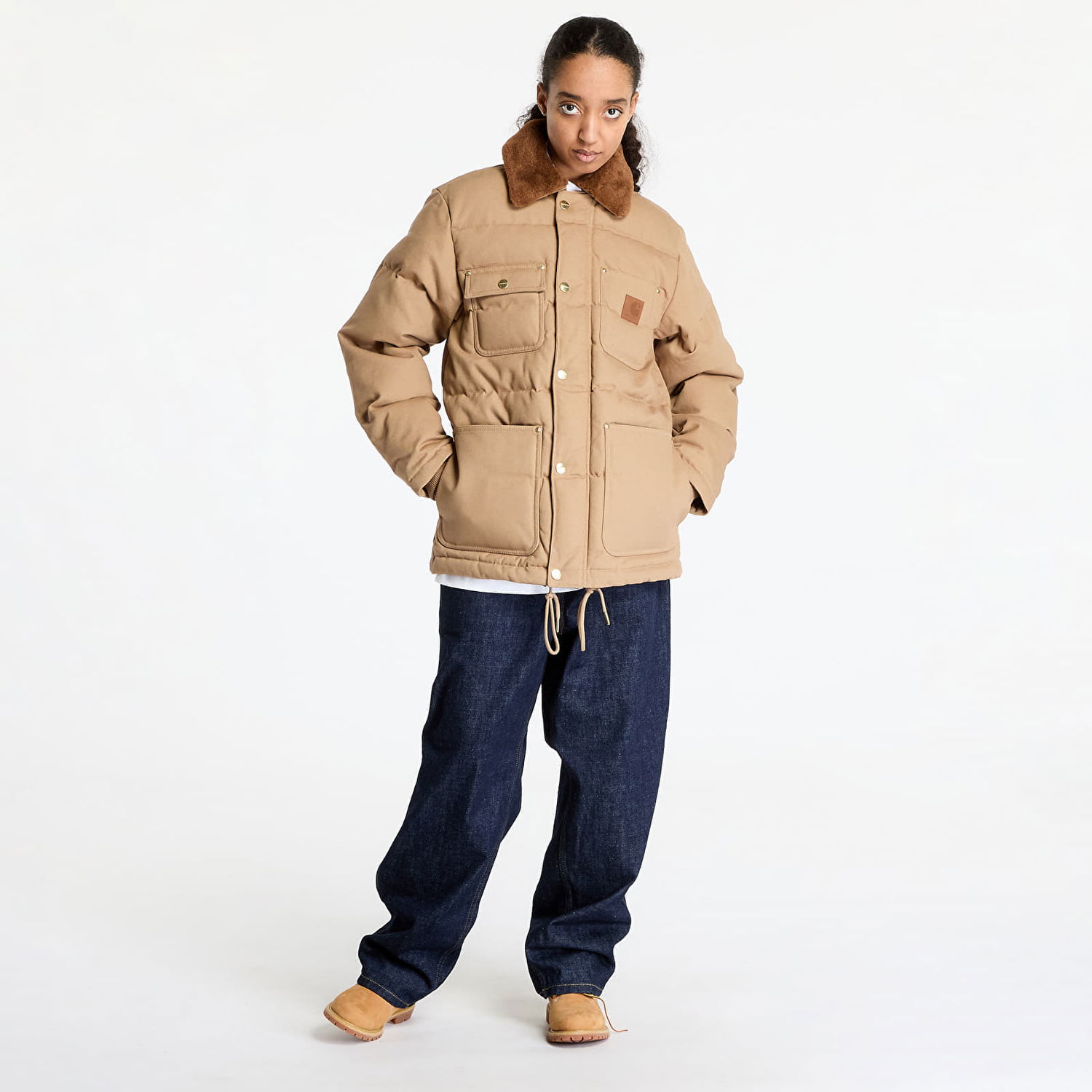 Pufferjacka Carhartt WIP Rayley Insulated Canvas Work Jacket Brun | I033893_2FS_XX, 0