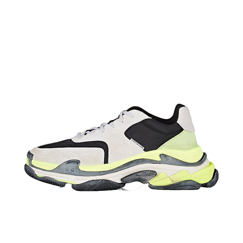 Sneakers och skor Balenciaga Triple S Black Neon Green Light Grey Grå | 533888-W09T2-1293