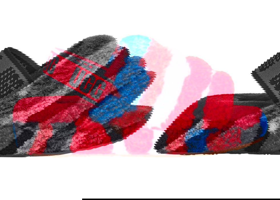 Sneakers och skor UGG Fluff Yeah Slide Cali Collage Flerfärgad | 1118164-RED, 0