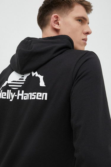 Sweatshirt Helly Hansen Back Logo Hoodie Svart | 53582, 0