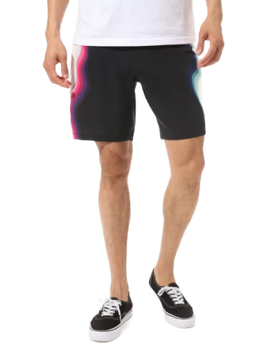 Shorts Vans Warped Sidestrap Boardshorts Svart | VN0A49QVBLK