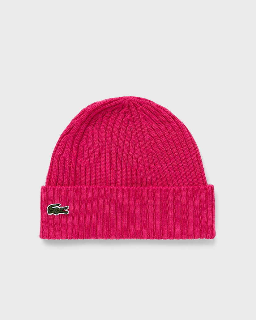 Mössa Lacoste Lacoste Ribbed Knit Beanie Rosa | RB0001-SQI