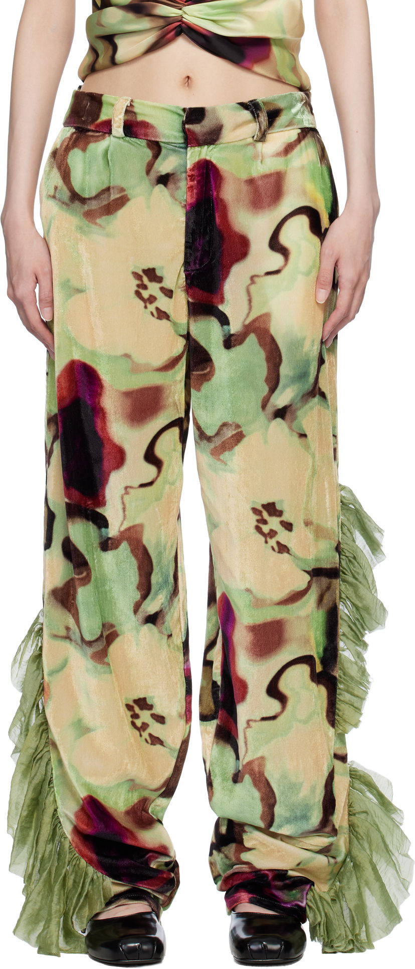 Byxor Collina Strada Collina Strada Dante Ruffle Trousers Flerfärgad | XX6026