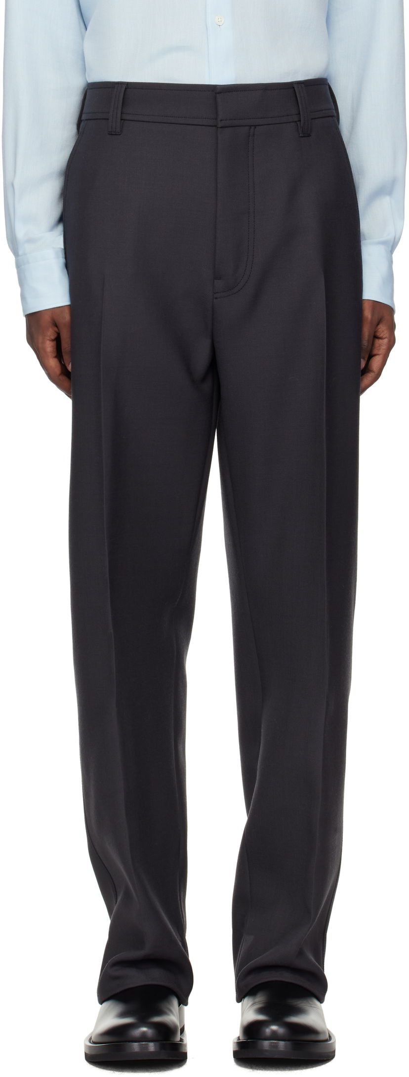 Byxor ZEGNA Wool Trousers Svart | 887014A8738DH2