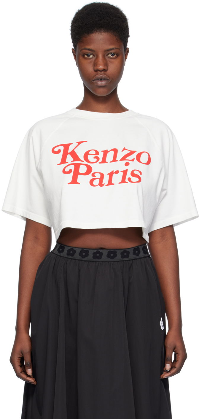 T-shirt KENZO Off-White Paris Verdy Edition Vit | FE52TS1104SG
