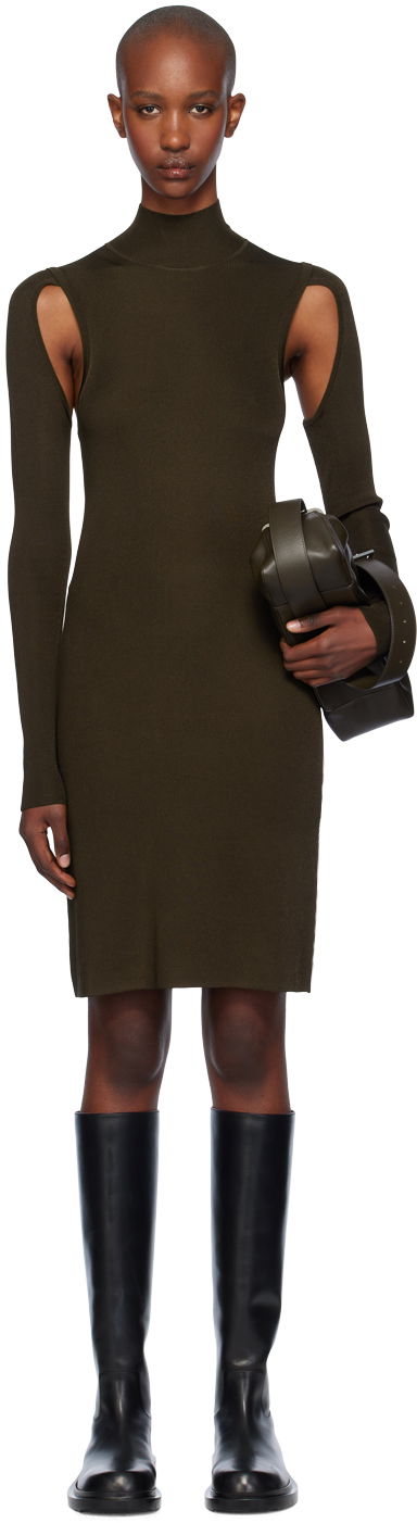 Klä Helmut Lang Helmut Lang Air Turtleneck Midi Dress Grön | O06HW704