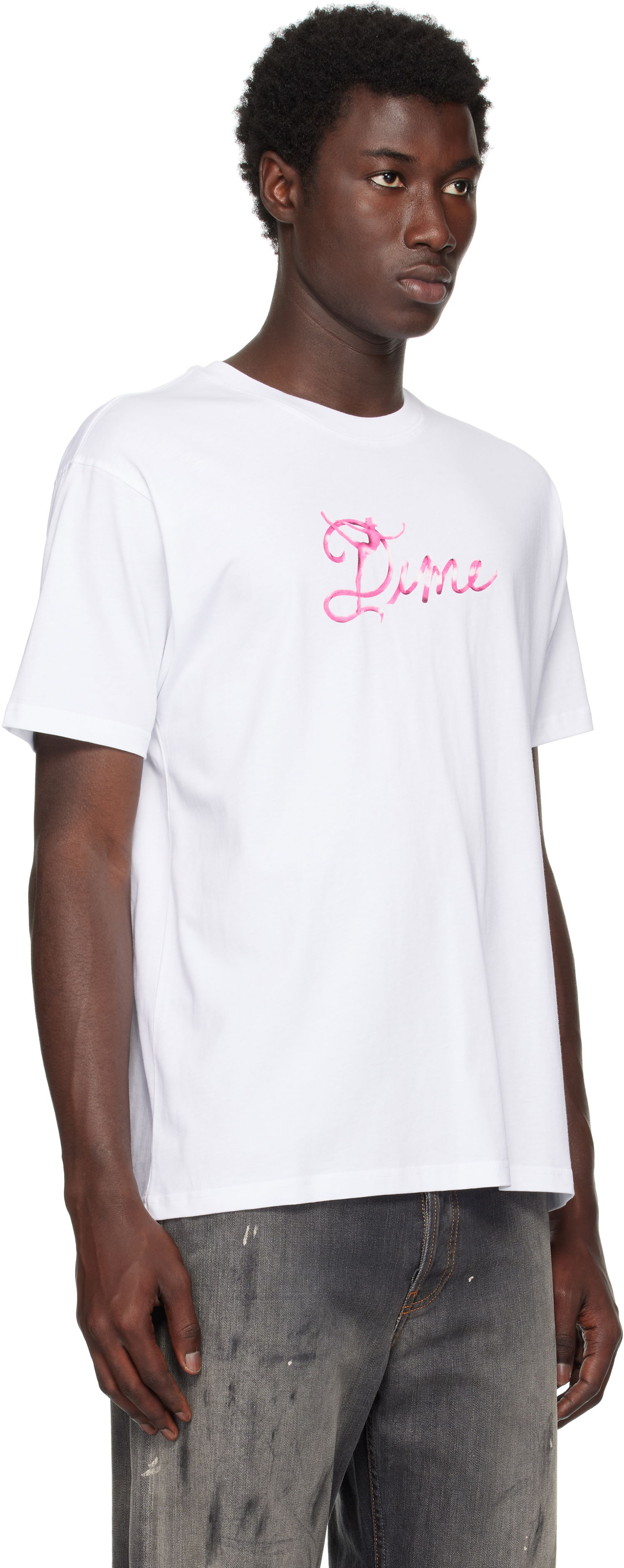 T-shirt Dime Dime Satin Graphic T-Shirt Vit | DIMESU2554WHT, 1