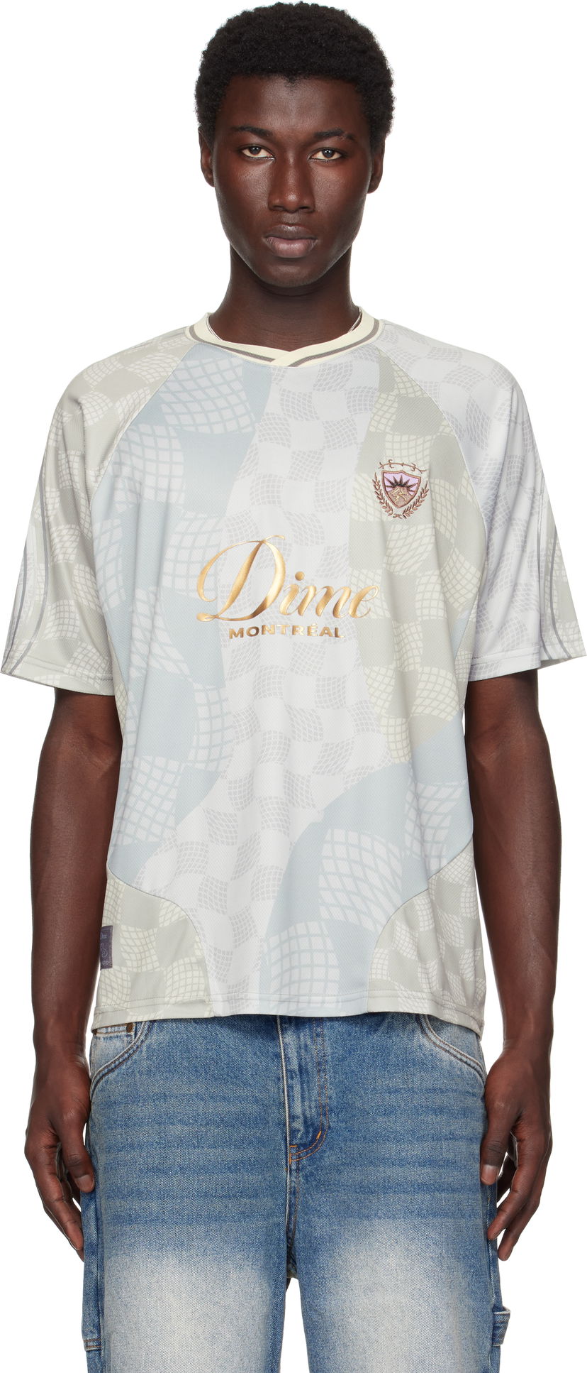 Jersey Dime Dime Checkered Home Jersey Beige | DIMESU254CRE