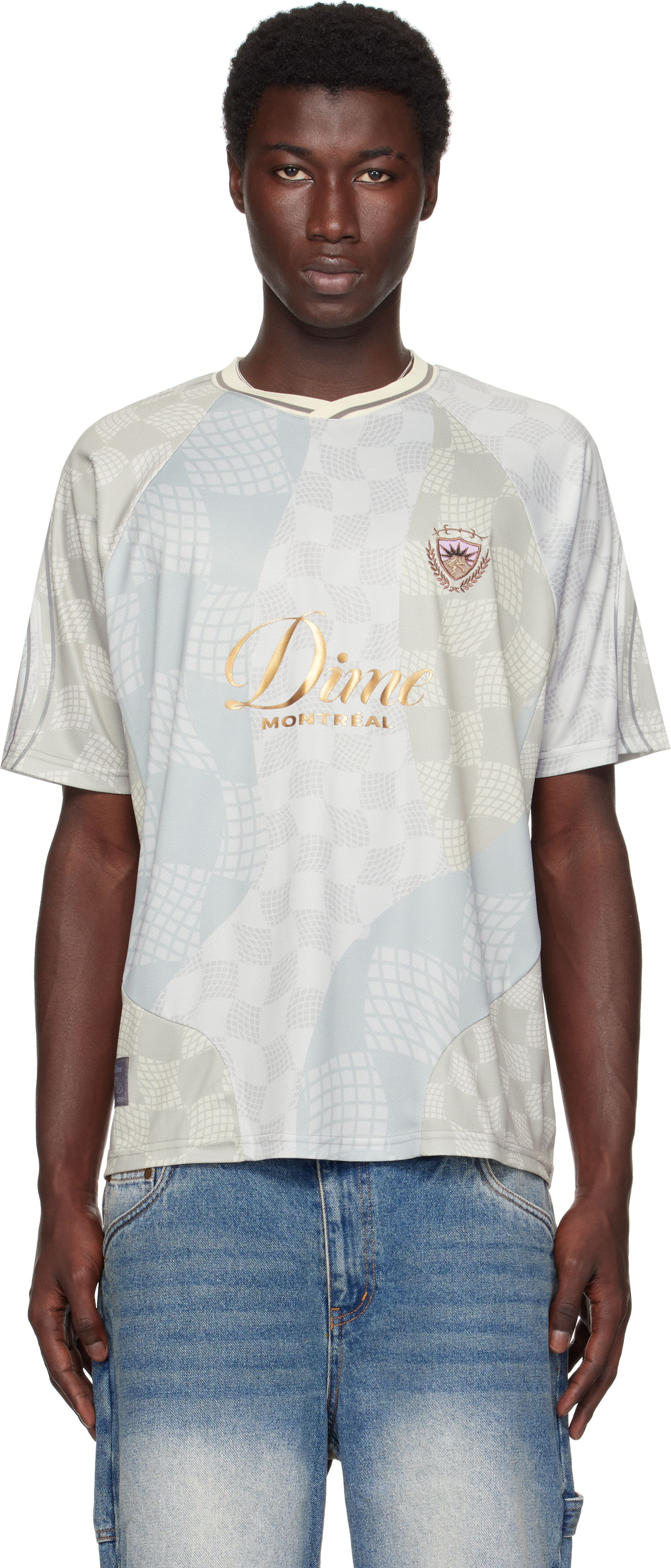 Jersey Dime Dime Checkered Home Jersey Beige | DIMESU254CRE, 0