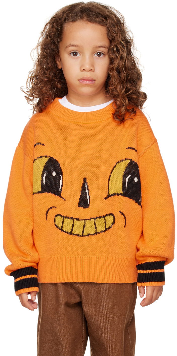 Sweater Perks And Mini Perks and Mini Kids Jack-O-Lantern Sweater Orange | 55004
