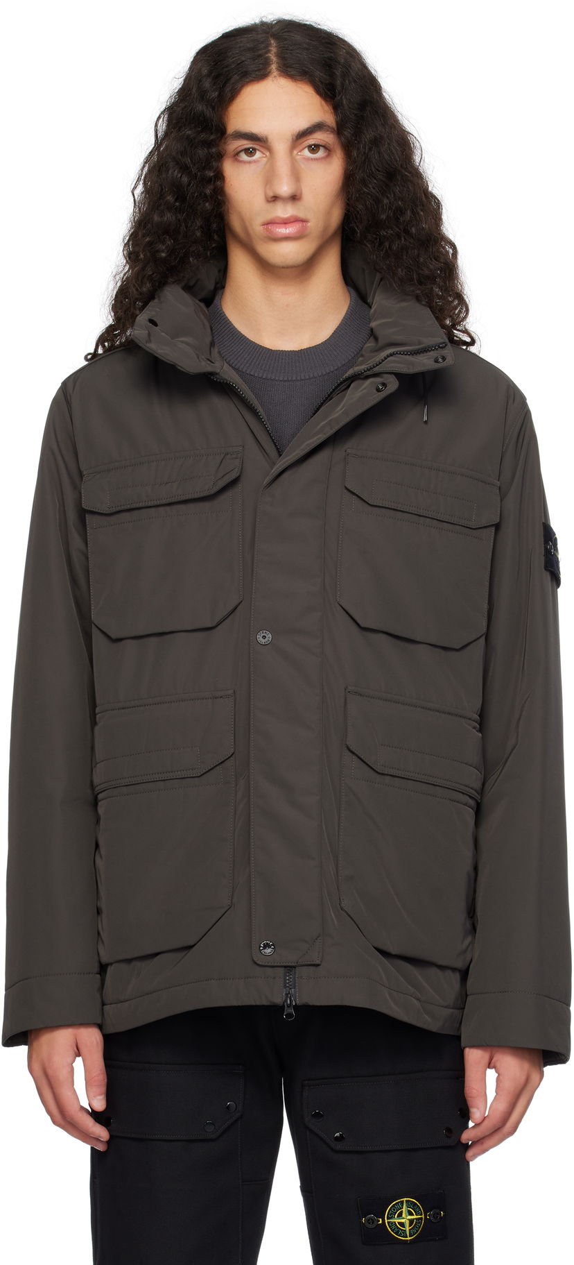 Parkas Stone Island 43626 Micro Twill Jacket Grå | 811543626