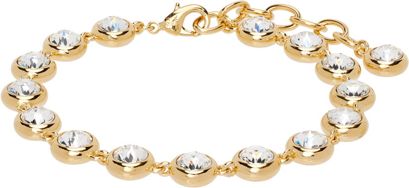 Armband Amina Muaddi Crystal-Embellished Anklet Metallisk | IRIS ANKLET