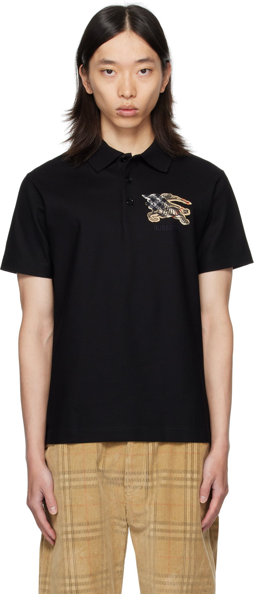 Polotröja Burberry EKD Polo Shirt Svart | 8116120
