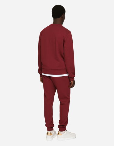 Sweatshirt Dolce & Gabbana Cotton Jersey Sweatshirt With Embroidery Bourgogne | G9ABJZHU7H9R0108, 2