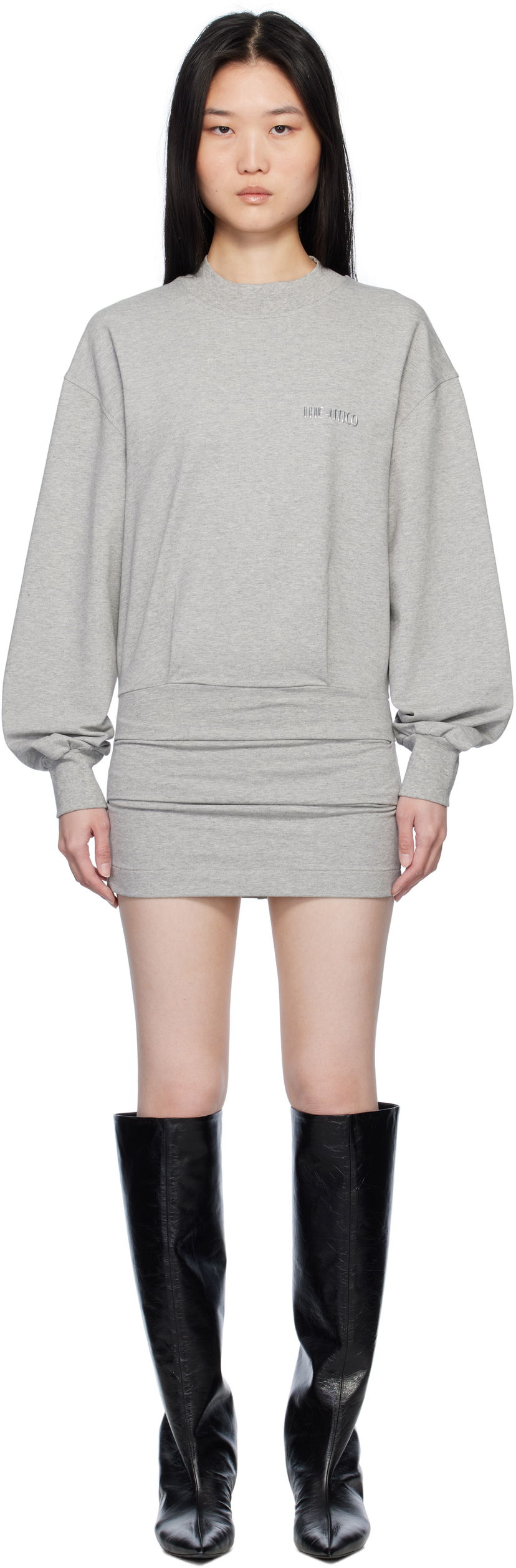 Klä The Attico The Attico Sweater Mini Dress Grå | 250WCA00393 JJF006AA