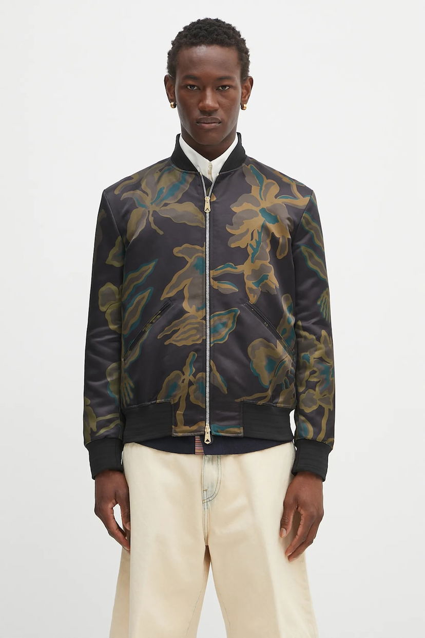 Bomberjacka Paul Smith Paul Smith Floral Print Bomber Jacket Svart | M1R.275U.T02704