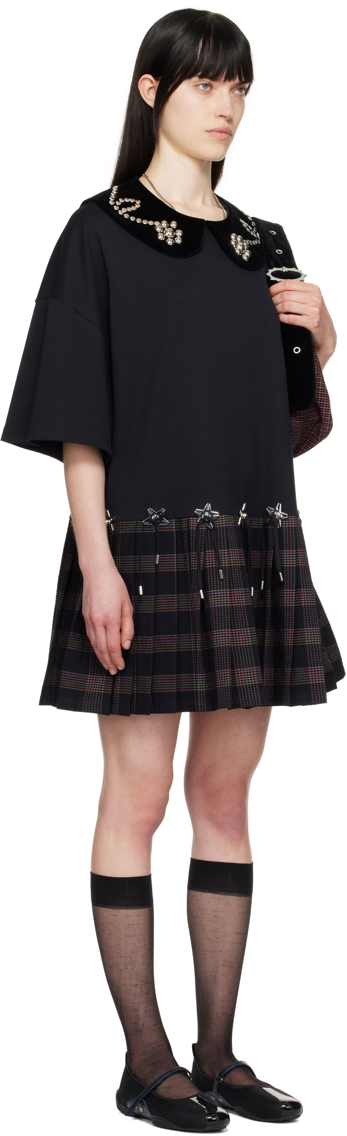 Klä Chopova Lowena Chopova Lowena Saltos Kilt Mini Dress Flerfärgad | 1296, 1