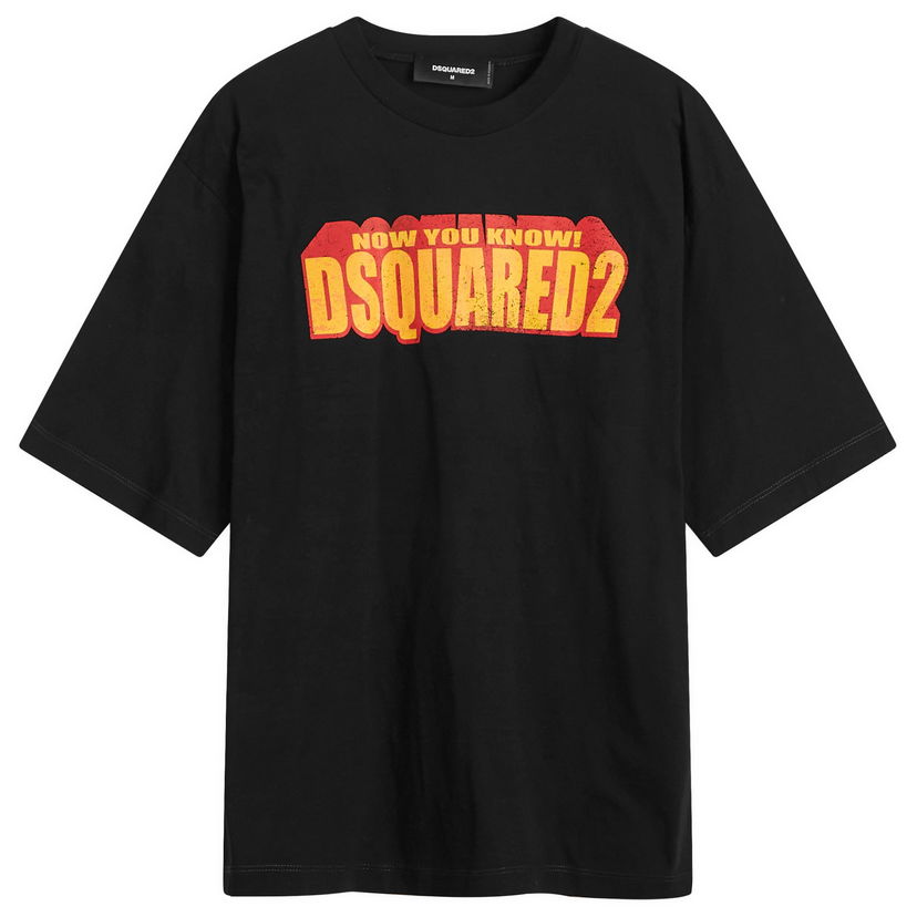 T-shirt DSQUARED2 Dsquared2 3D Logo Loose Fit T-Shirt, Size Large Svart | S71GD1553-S23009-900