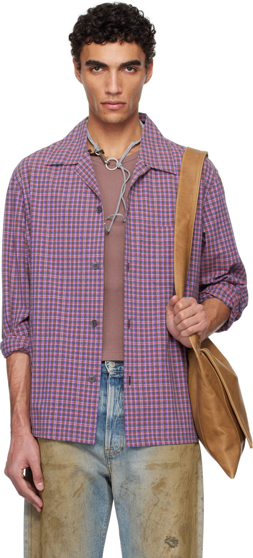 Skjorta OUR LEGACY Our Legacy Heusen Plaid Shirt Purpur | M2252HV