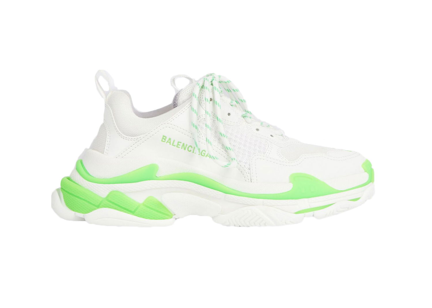 Sneakers och skor Balenciaga Triple S Fluo Green White Vit | 536737W2CA33890, 0