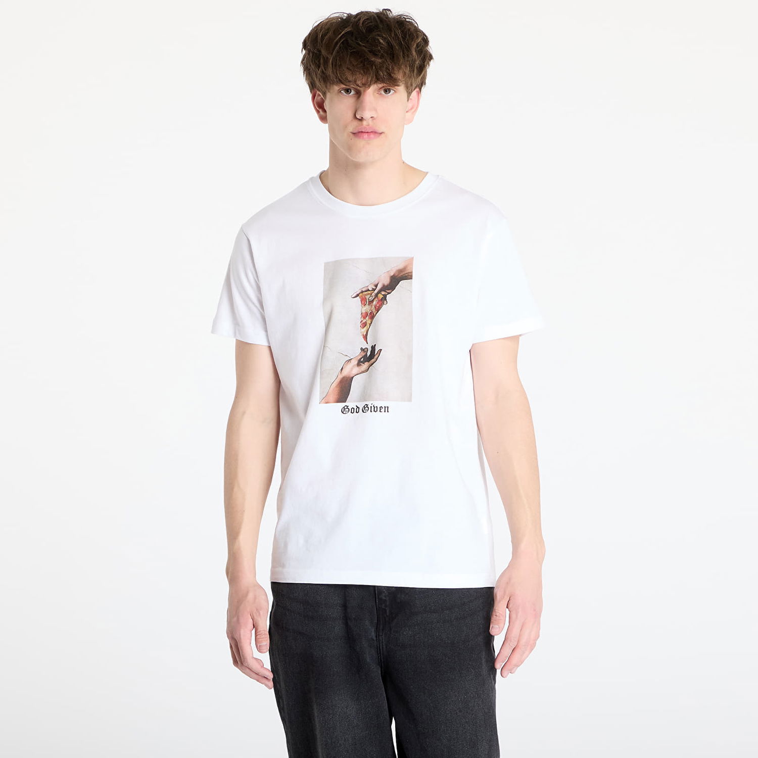 T-shirt Urban Classics Urban Classics God Given Pizza Graphic Tee Vit | MT1575-00220, 0