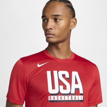 T-shirt Nike USA Practice Basketball Tee Röd | FQ3628-614, 4