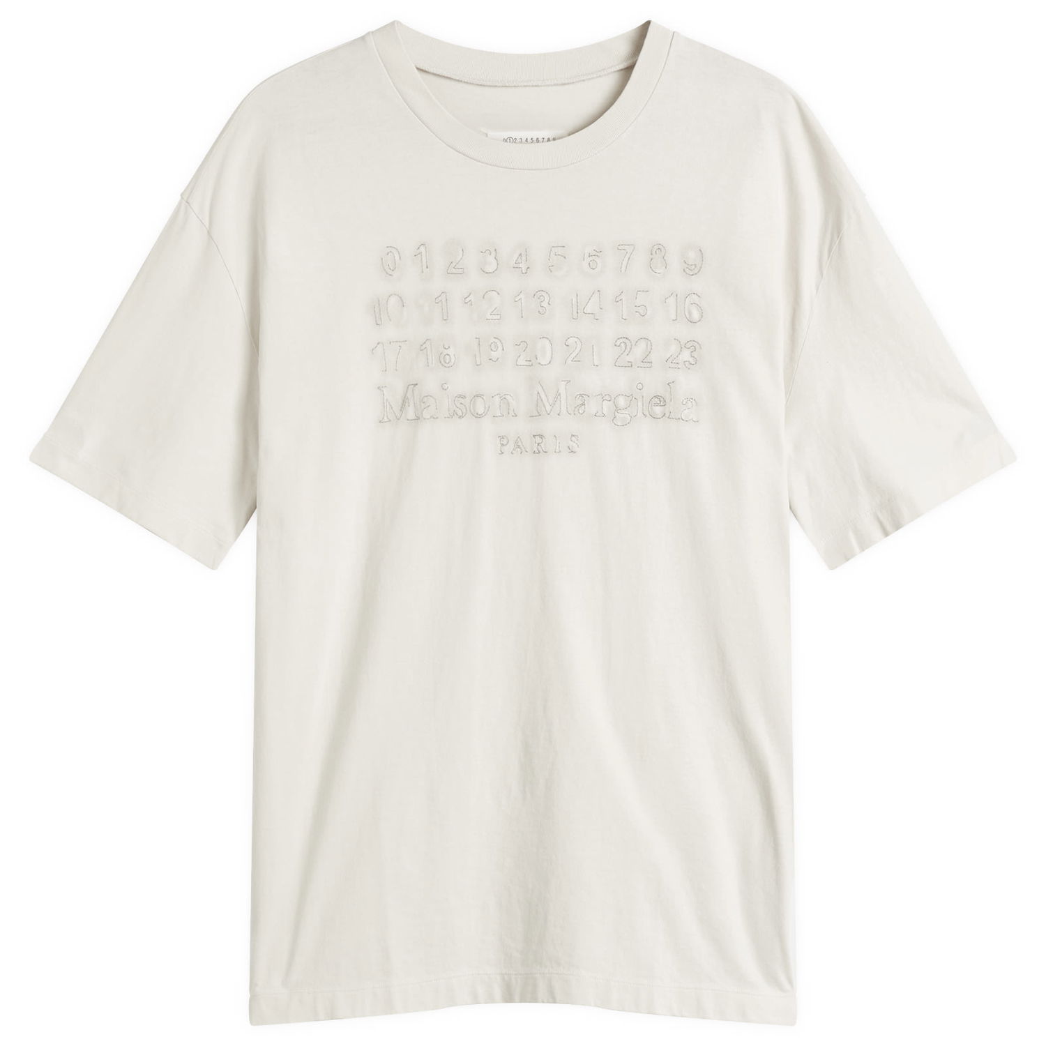T-shirt Maison Margiela Maison Margiela Numbers Jersey T-Shirt, Size Large Vit | S50GC0705-S24567-103, 0