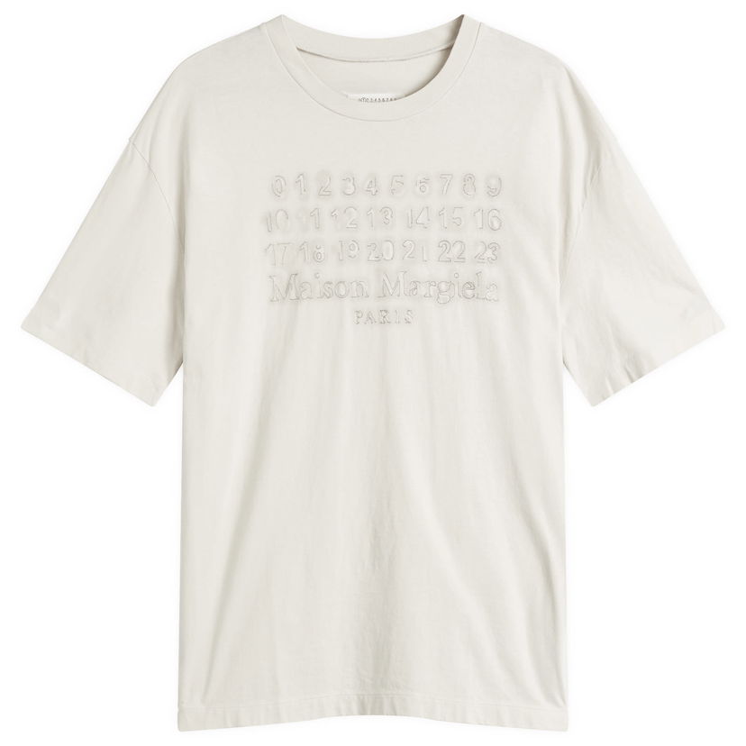 T-shirt Maison Margiela Maison Margiela Numbers Jersey T-Shirt, Size Large Vit | S50GC0705-S24567-103