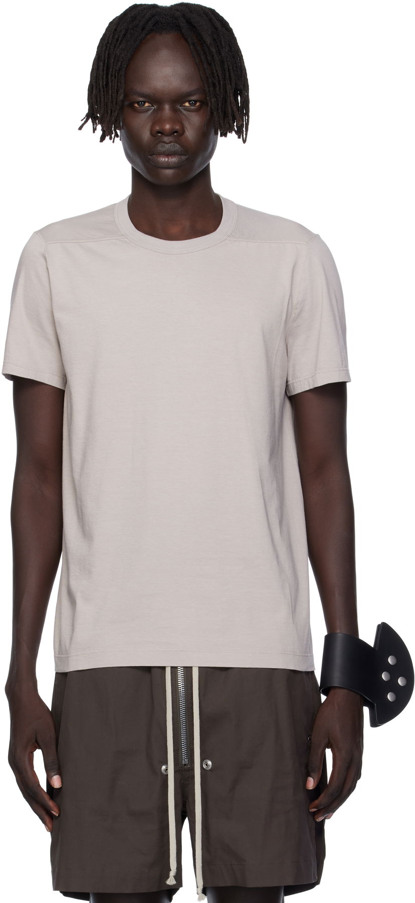 T-shirt Rick Owens Rick Owens Concordians Short Level T-Shirt Beige | RU02E1265 JA
