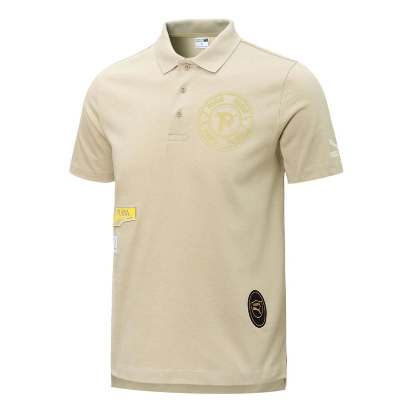 Polotröja Puma Mix Badge Polo Shirt Beige | 537039-64