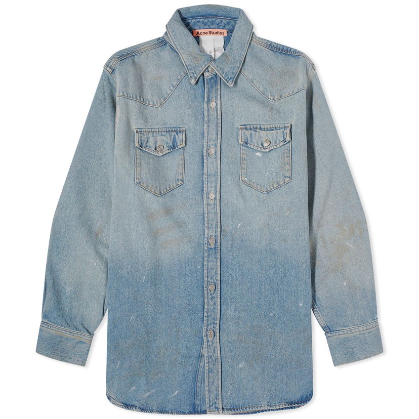 Skjorta Acne Studios Karty Denim Blå | CB0070-228