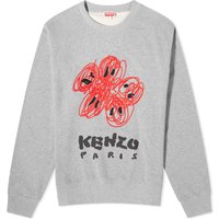 Sweater KENZO Drawn Varsity Crewneck Grå | FE55SW1704MF-94C, 1