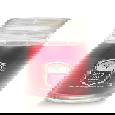 Ljus Yankee Candle Signature Medium Jar 2 Wicks Santa On Skis Röd | 43501, 0