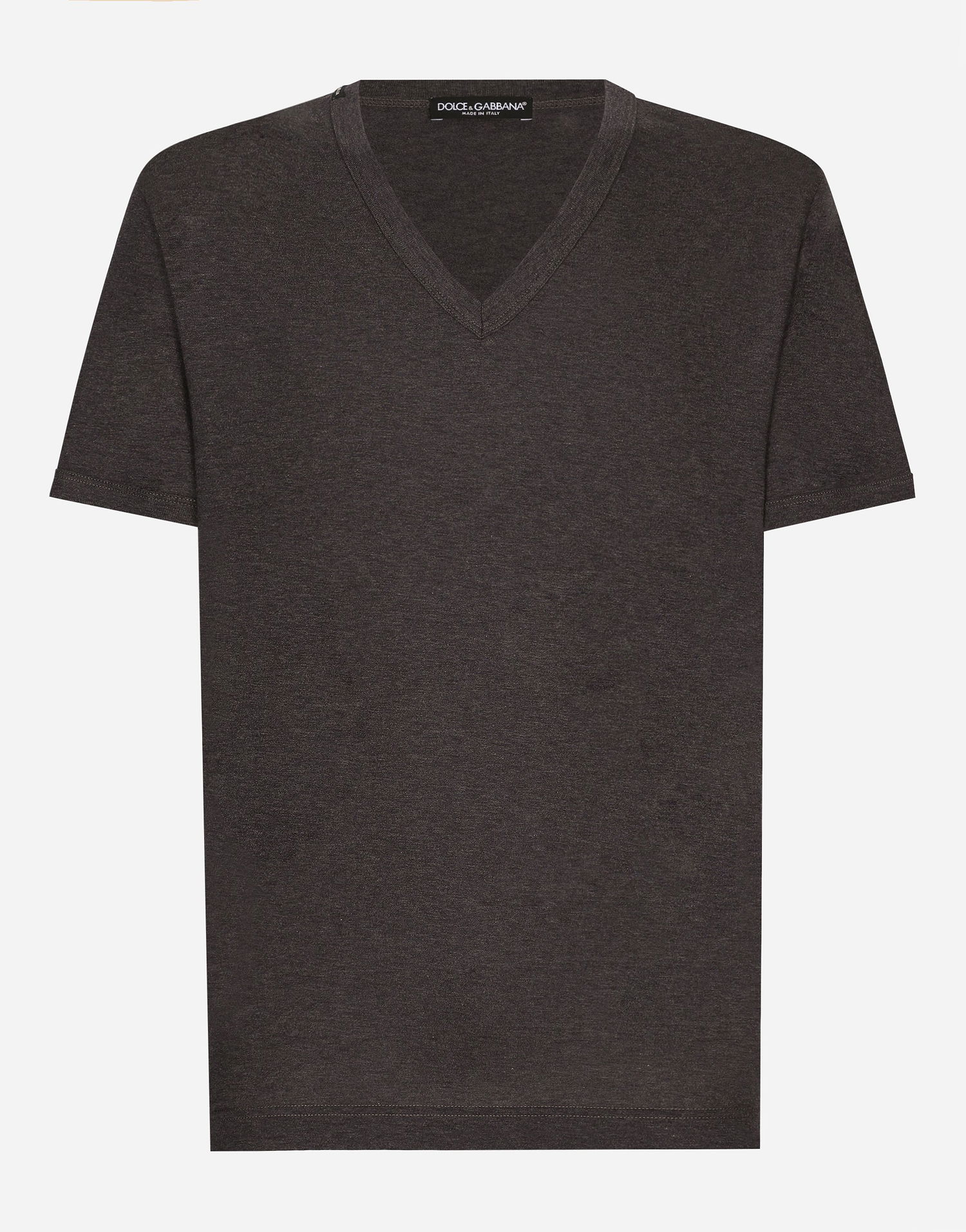 T-shirt Dolce & Gabbana Heathered V-neck T-shirt Brun | G8KG0TFU7EQS8292, 0
