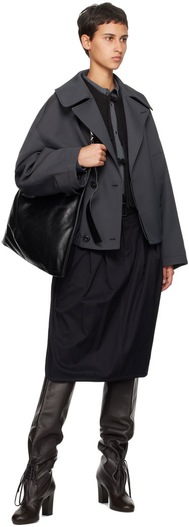 Kjol LEMAIRE LEMAIRE Pleated Belted Midi Skirt Svart | SK1010 LF824, 3