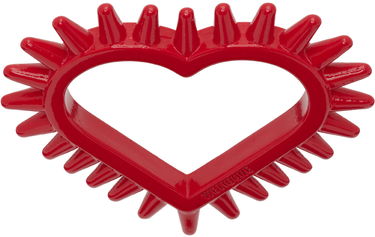 Spel We11done We11done Small Spike Heart Ring Röd | WD-AJ1-23-503-U-RD, 0