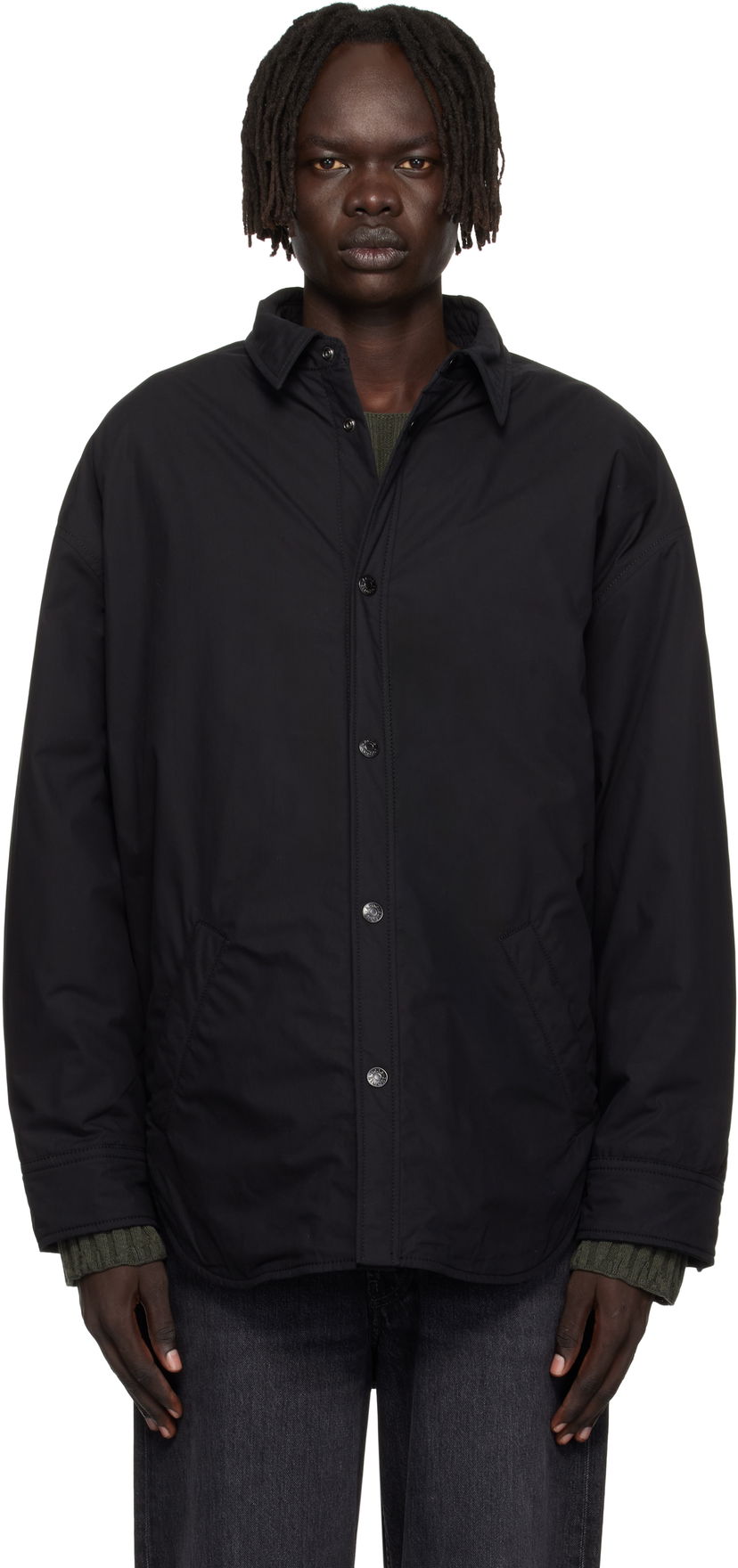 Skjorta Acne Studios Acne Studios Button-Up Overshirt Svart | B90855-