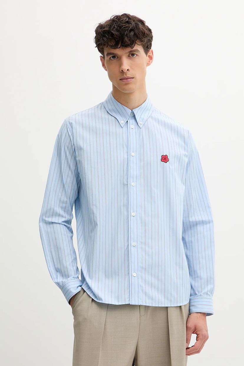 Skjorta KENZO Kenzo Relaxed Fit Striped Shirt Blå | FF65CH4109LD