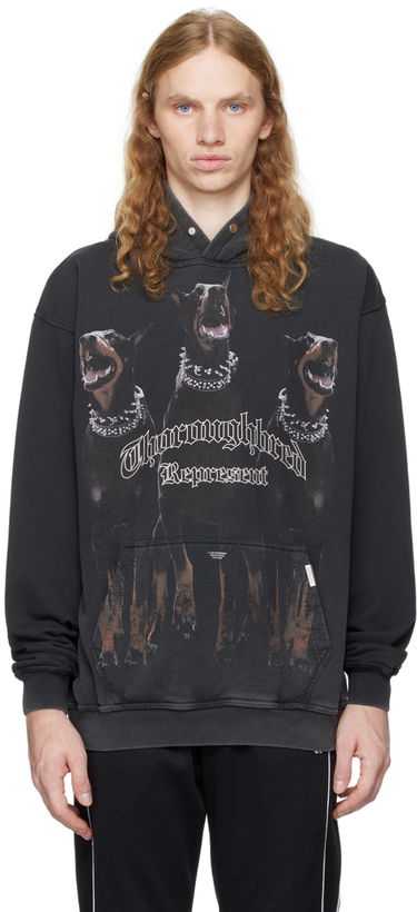 Sweatshirt Represent Clo Hoodie Thoroughbred Svart | MLM41134, 0