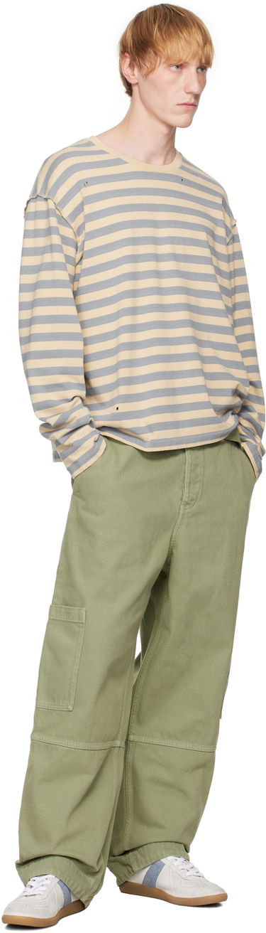 Cargo byxor MAISON KITSUNÉ Belted Utility Denim Cargo Pants Grön | OM01104WD4012, 3