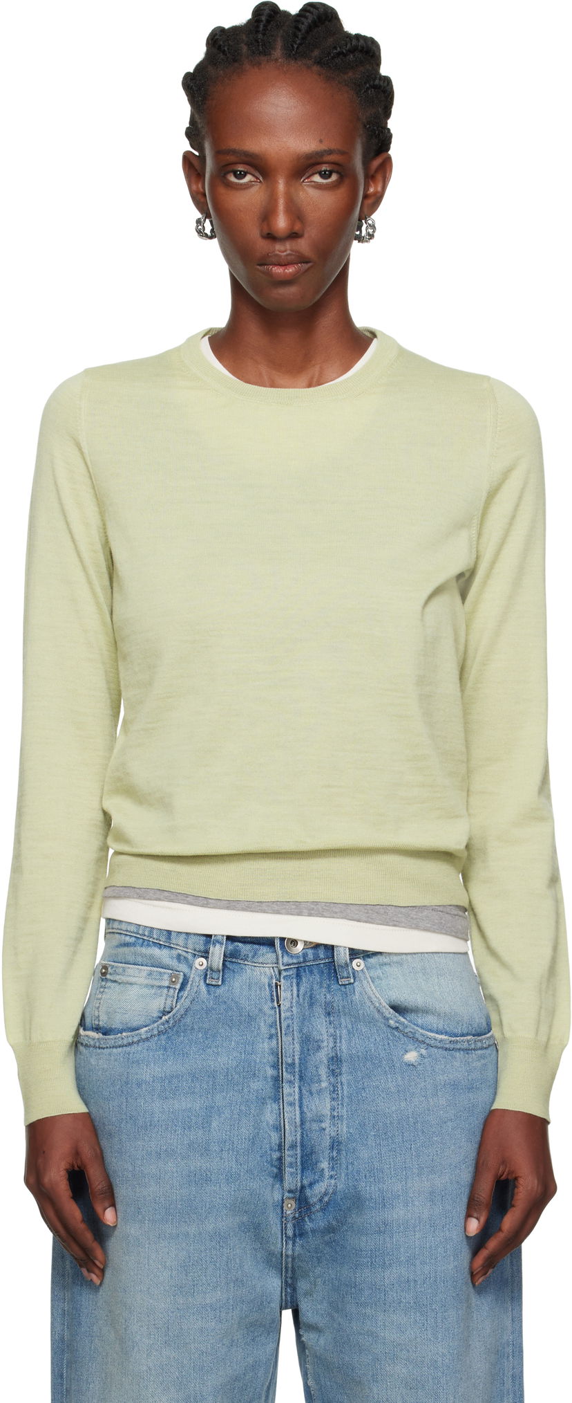 Sweater Maison Margiela Maison Margiela Crewneck Sweater Grön | S51HL0030 M13147