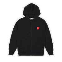 PLAY Stacked Heart Zip-Up Hoodie