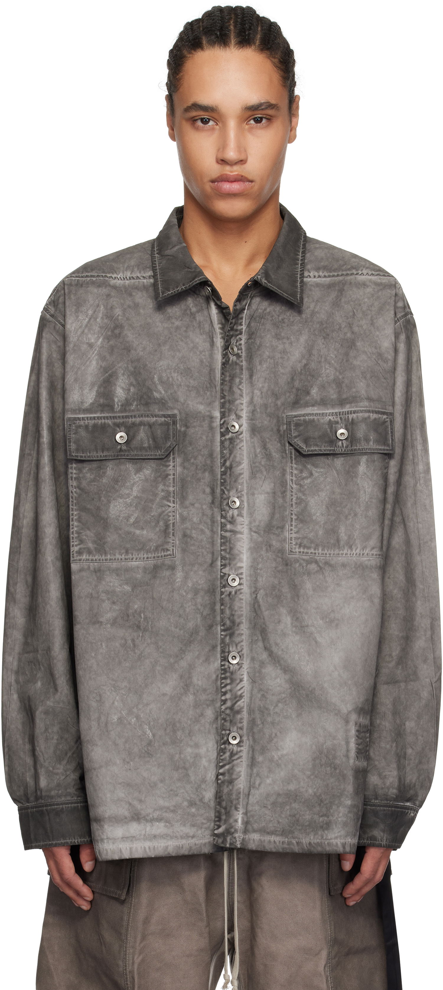 Skjorta Rick Owens Rick Owens DRKSHDW Hollywood Jumbo Overshirt Grå | DU01E3297 PF, 0