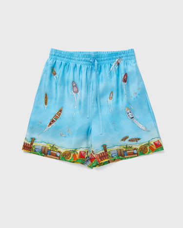 Shorts Casablanca UNISEX SILK SHORTS WITH DRAWSTRINGS Blå | MS24-TR-012-05, 0