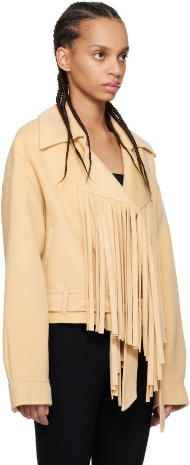 Jacka Nanushka Nanushka Ticia Fringed Double Wool Jacket Beige | NW25RSJK10005, 1