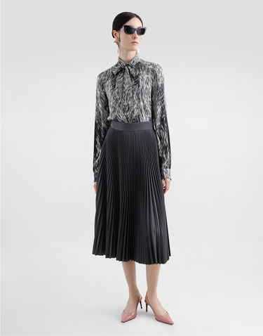 Kjol Dolce & Gabbana Dolce & Gabbana Pleated Woolen Calf-Length Circle Skirt Svart | F4C1HTFUZDQS8290, 1