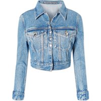 Jacka Alexander Wang Shrunken Cardi Trucker Denim Jacket Blå | 4DC1242212-482A, 1