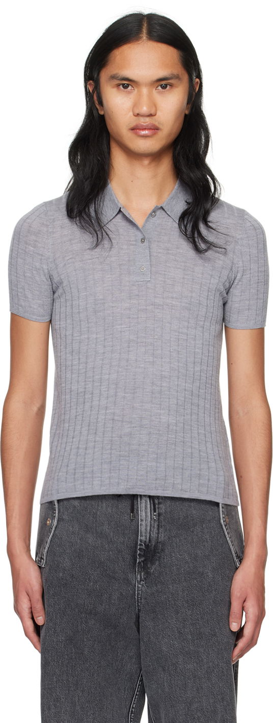 Polotröja Dion Lee Dion Lee Button Polo Grå | C7257PS24, 0