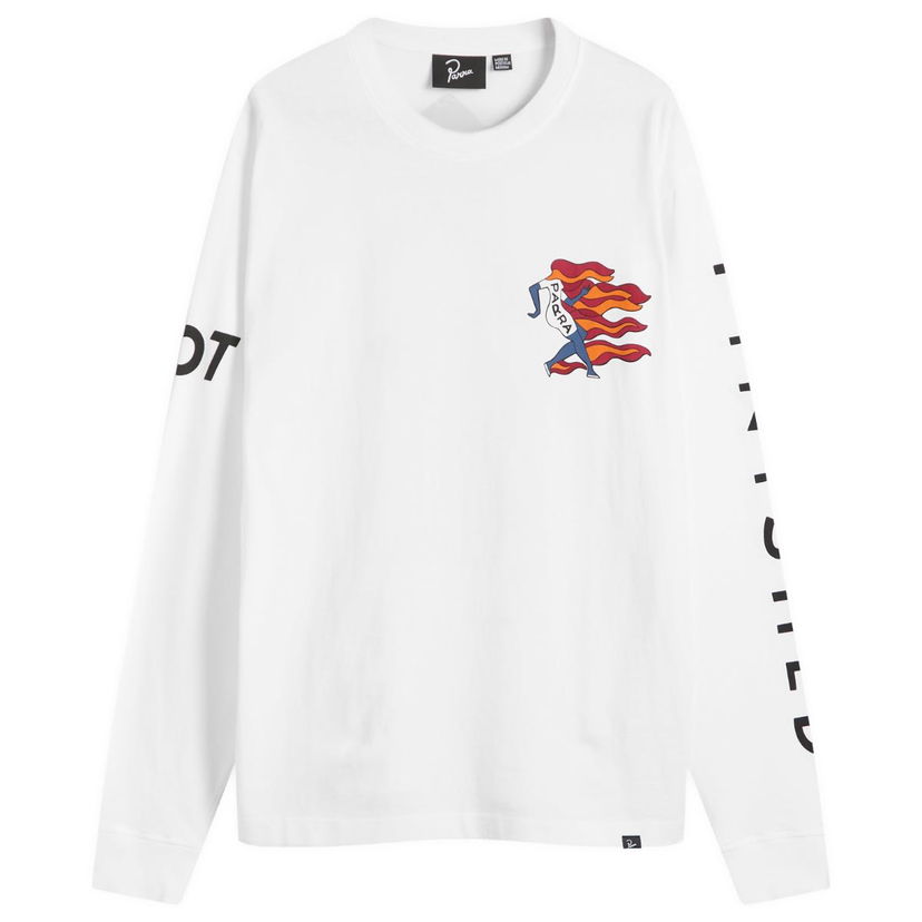 T-shirt By Parra Not Finished Long Sleeve T-Shirt Vit | 54315-WHT